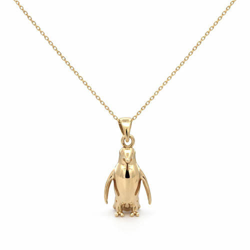 Penguen Figürlü Altın Kolye (2*0.5Cm)
